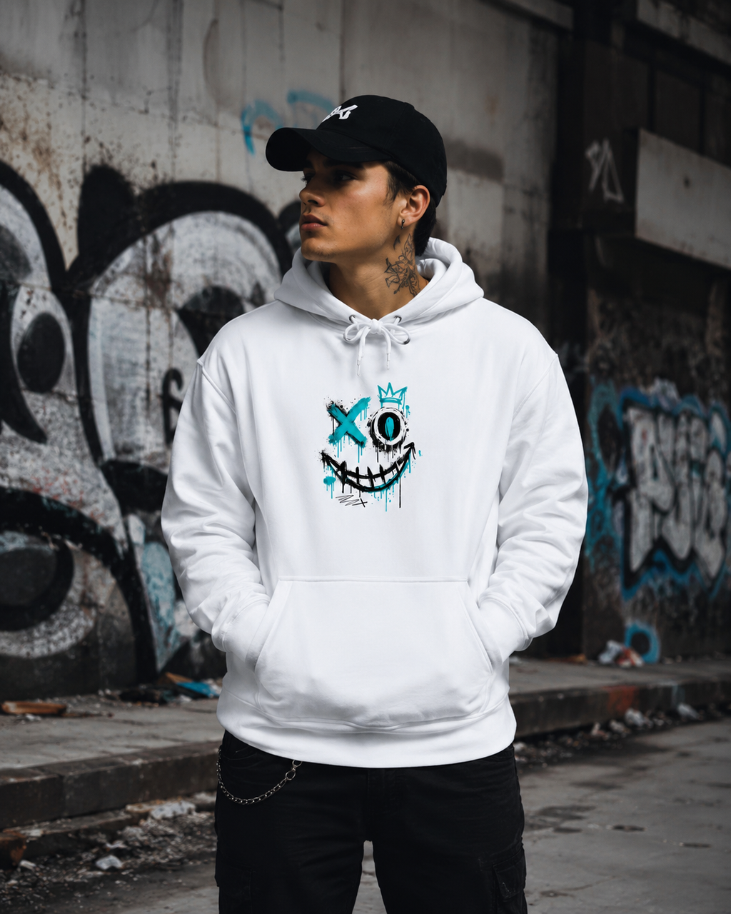 BLUE SMILE HigherBlanks Premium Hoodie