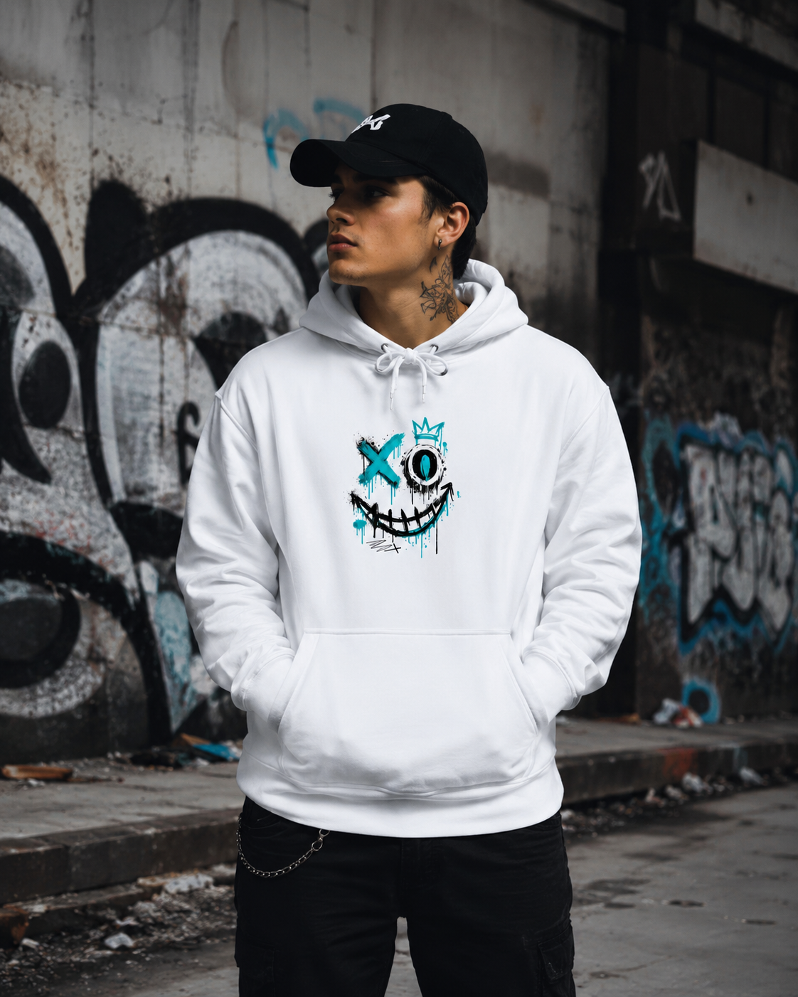 BLUE SMILE HigherBlanks Premium Hoodie